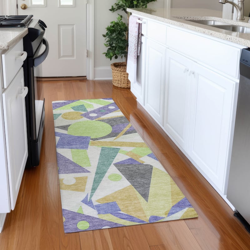Premium Washable Super Soft Casual Contempoary Mayfield Rug - Lavender - 2'3" x 7'6"