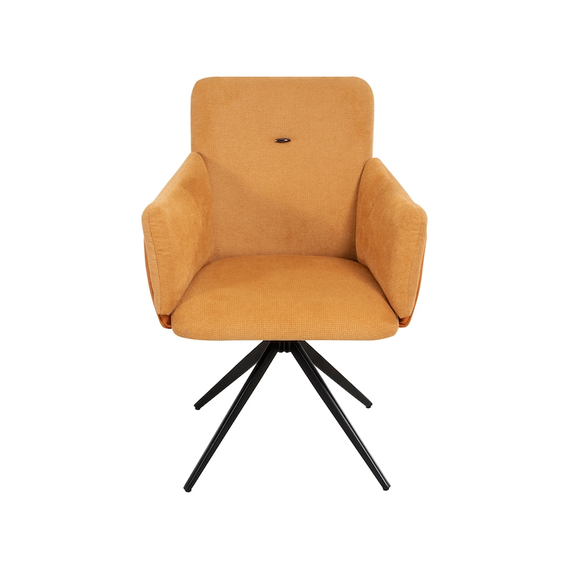 360° Swivel Home Office Desk Chairs Set of 2,Dining Chairs with Arm, Upholstered Bedroom Chairs with Metal Base,Makeup Chair