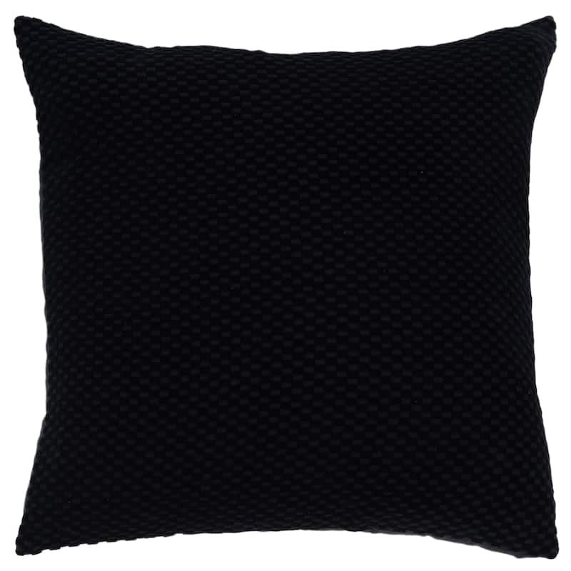 Rizzy Home Transitional Pillow Cover - 20" x 20" - Black
