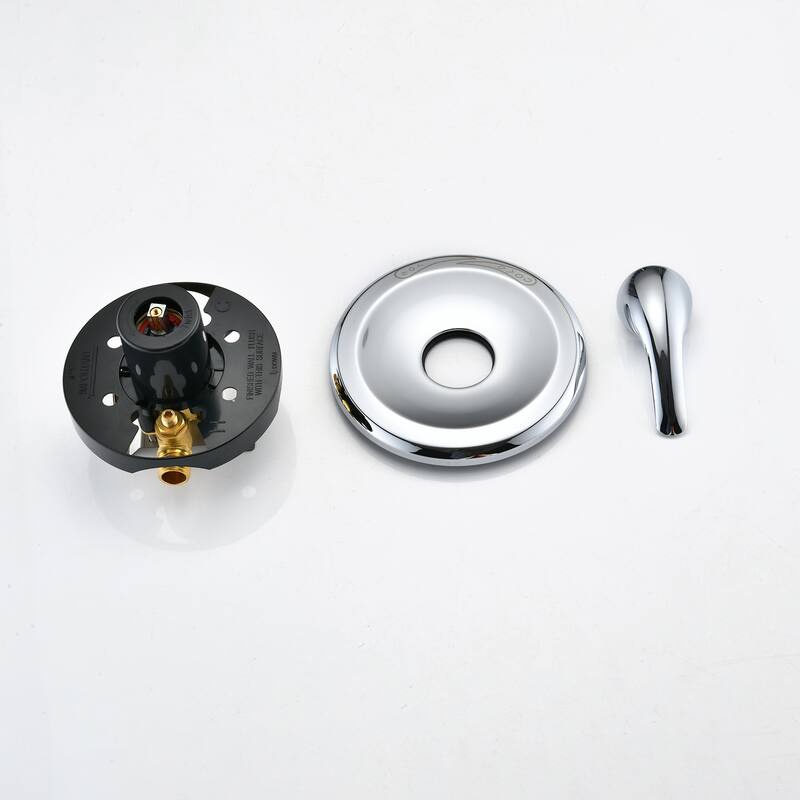 PROOX Wall Mounted 6-Spray Rainfall Shower Faucet Single Handle Valve Included