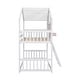 preview thumbnail 21 of 22, Twin over Twin House Bunk Bed with Roof, Safety Guardrails and Ladder