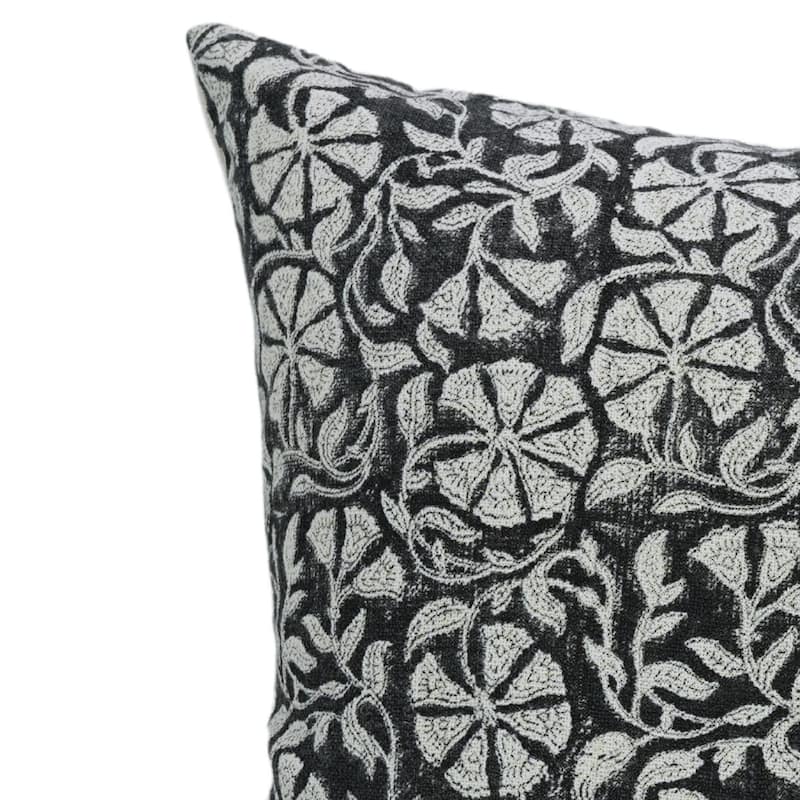 Linen Farmhouse Block print pillow Cover - Rudraksh