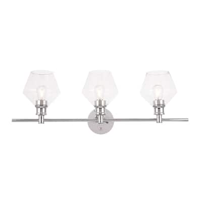 Elegant Lighting Gene 3 Light 28" Wide Bathroom Vanity Light with