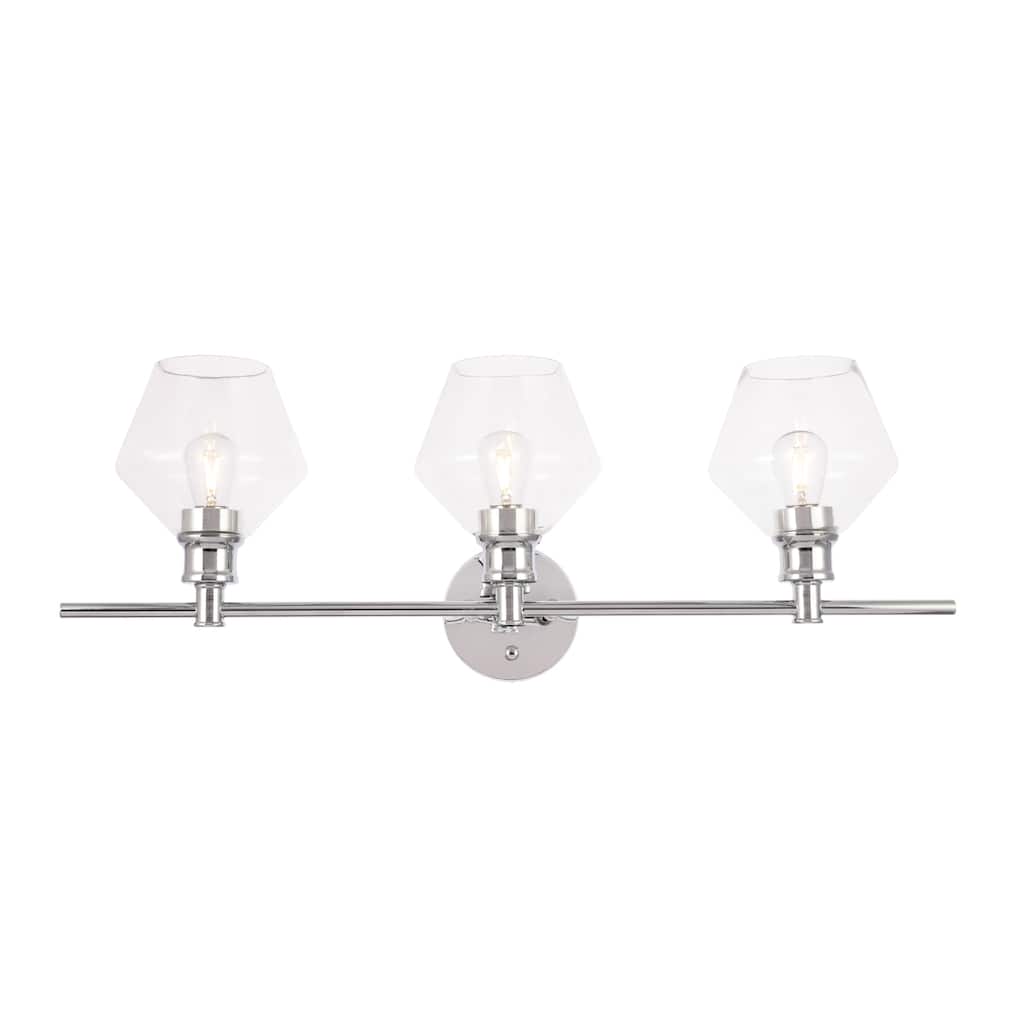 Elegant Lighting Gene 3 Light 28" Wide Bathroom Vanity Light with
