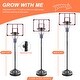 preview thumbnail 2 of 6, Roomfitters Adjustable Basketball Hoop System, Portable 7.5-9.2ft with 32 Inch Backboard and Wheels for Indoor Outdoor