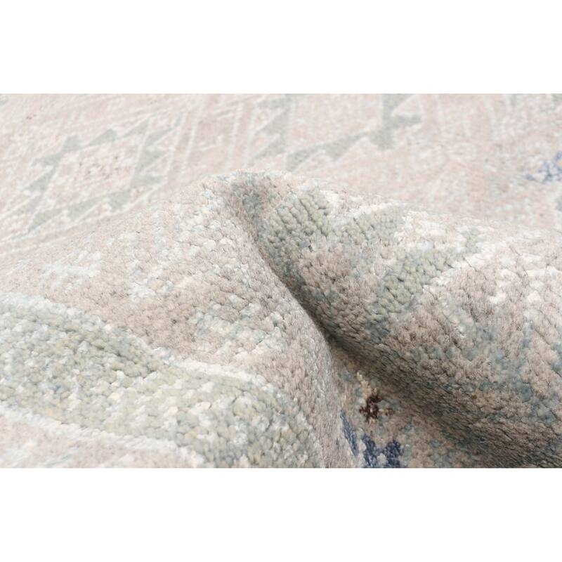 ECARPETGALLERY Hand-knotted Tangier Taupe Silk, Wool Rug - 5'2 x 7'9