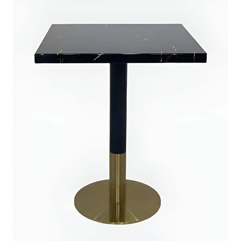 Ruby Square Pedestal Square Bar Table ( Pub Table Restaurant Table) - Black