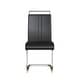 preview thumbnail 38 of 40, Modern Dining Chairs, PU Faux Leather High Back Upholstered Side Chair with C-shaped Tube Plating Metal Legs(Set of 4)
