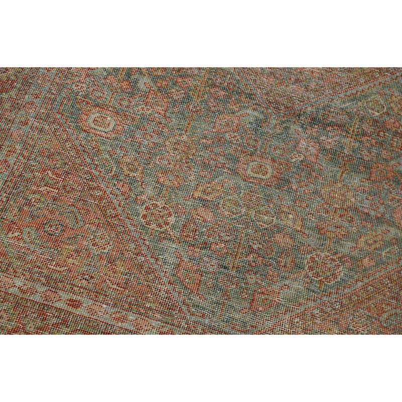 Hand Knotted Oriental 100% Wool Carpet Traditional Medallion Navy Blue & Blues Mahal Area Rug - 6' 10'' X 4' 4''