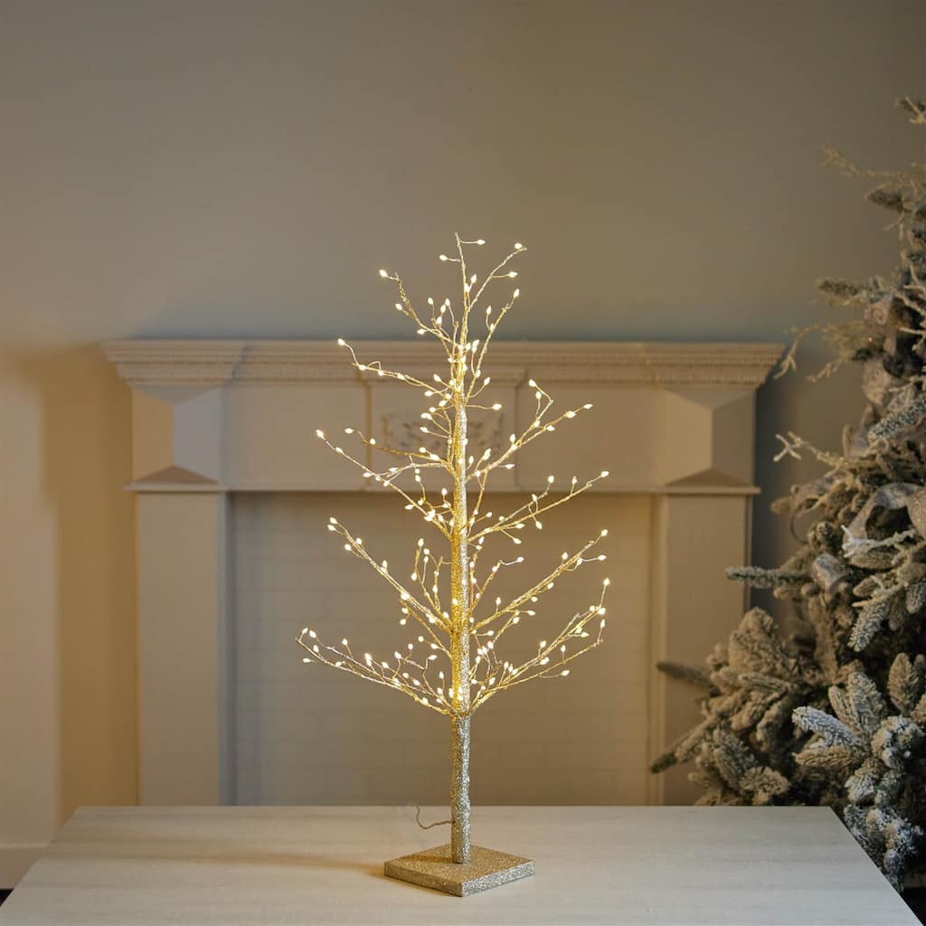 LED Lighted Twig Christmas Tree - 36" - Warm White Lights - 3 Foot