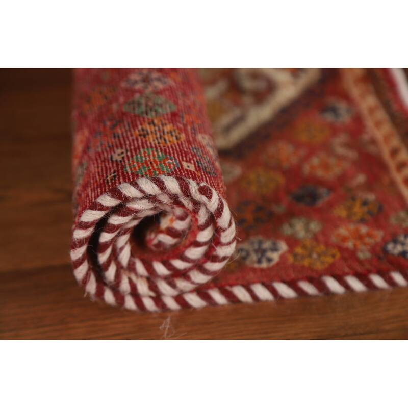 Tribal Geometric Shiraz Persian Square Rug Vintage Wool Carpet - 2'0"x 2'5"