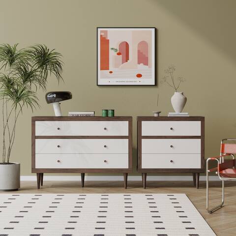 Nystrom 2 Piece Double Dresser and 3 Drawer Chest Bedroom Set by Christopher Knight Home