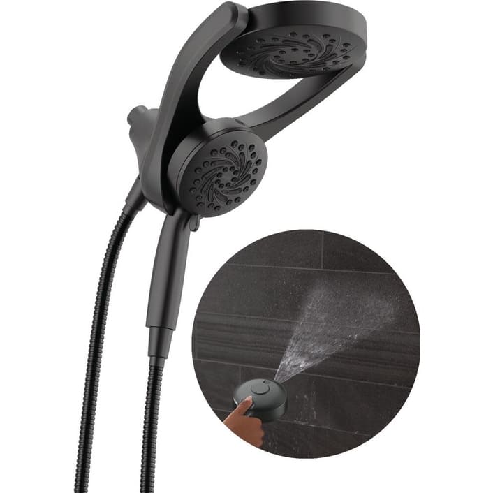 Delta 75419 HydroRain 1.75 GPM 2-in1 Shower Head and Hand Shower with - Matte Black