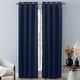 preview thumbnail 9 of 22, Porch & Den Peete Grasscloth Grommet Curtain Panel 54"w x 63"l - Navy