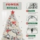 preview thumbnail 35 of 53, 6ft or 7ft Artificial Snow Flocked Christmas Tree with Metal Stable Stand Base for Indoor and Outdoor Holiday Decoration