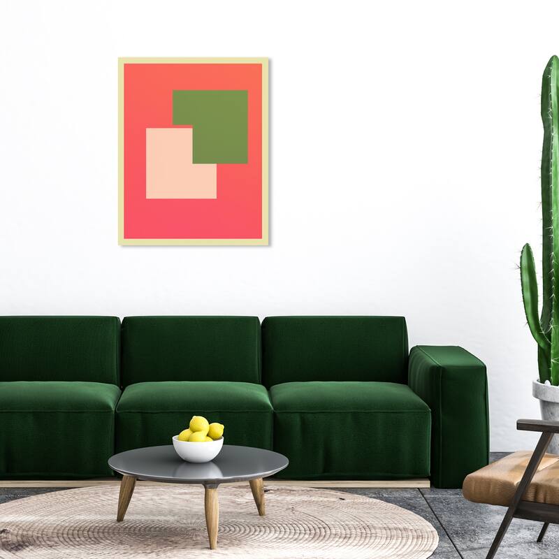 Wynwood Studio Canvas Abstract Trim Shapes Pink and Modern & Contemporary Wall Art Canvas Print - 30 x 36