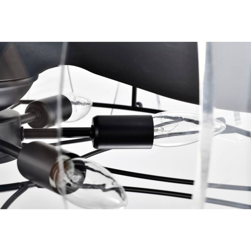 25 Inch Modern style Fandelier Lighted with Remote