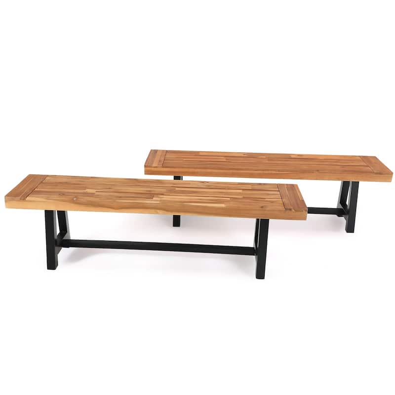 Sophia & William 2/3-Piece Wooden Garden Benches with or without the Wooden Garden Table