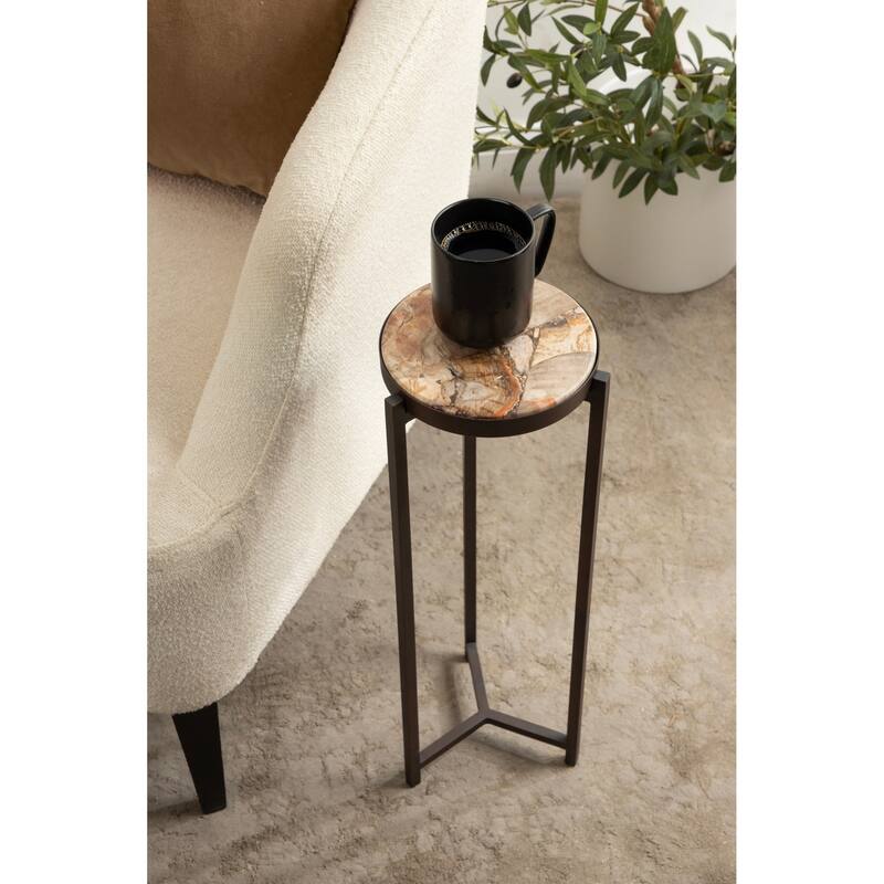 Kate and Laurel Aguilar Glam Drink Table - 9x9x23