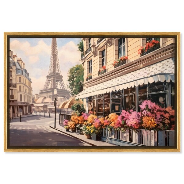 Streets Of Paris Canvas Colorful Places Wall Art by Art Remedy