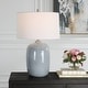 preview thumbnail 2 of 5, Uttermost Jubilee Sky Blue Table Lamp - 27"H,   Shade 10"H x 18"Dia.