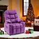 preview thumbnail 9 of 7, MCombo Big Kids Recliner Chair with Cup Holders , Velvet Fabric