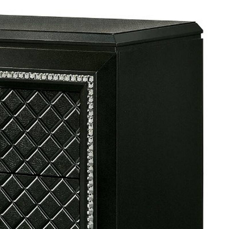 Metallic Gray 2 Drawer 17.5 in. W Nightstand with Turned Legs