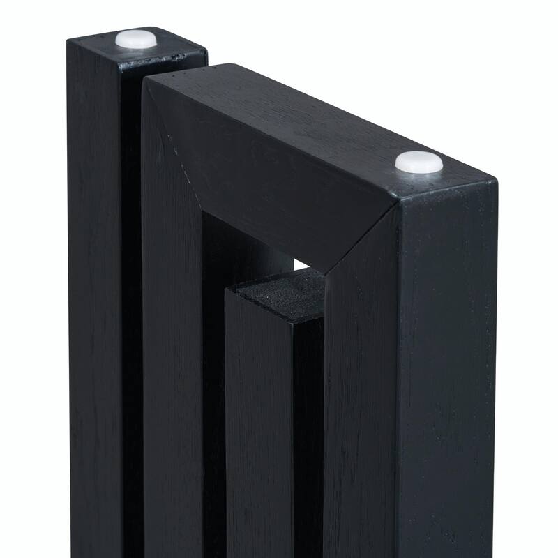 Uniquely Designed Oak Veneer Console Table with Distinctive Side Shapes