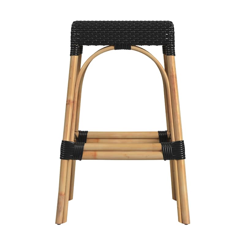 Robias Rectangular Rattan 30" Bar Stool