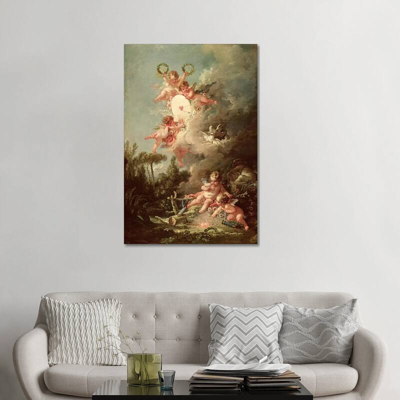 iCanvas "Cupid's Target, from 'Les Amours des Dieux', 1758 " by Francois Boucher Canvas Print - 48x32x1.5