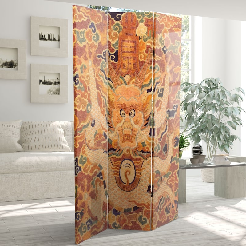 Handmade 6' Dragon of the Red Chamber Double Sided Room Divider