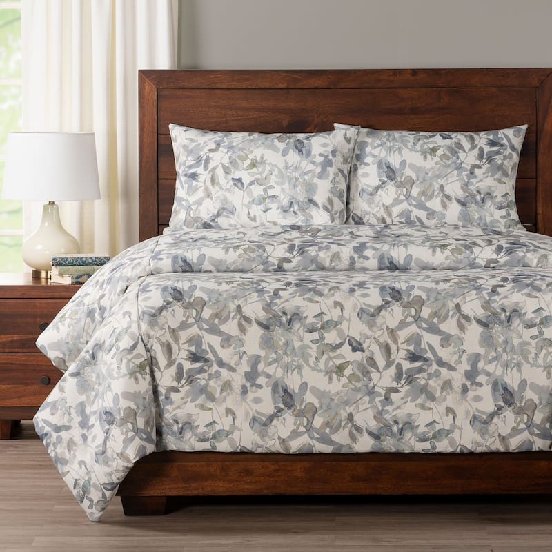 Siscovers Lake Placid Abstract Floral Print Duvet Set - Full - 3 Piece