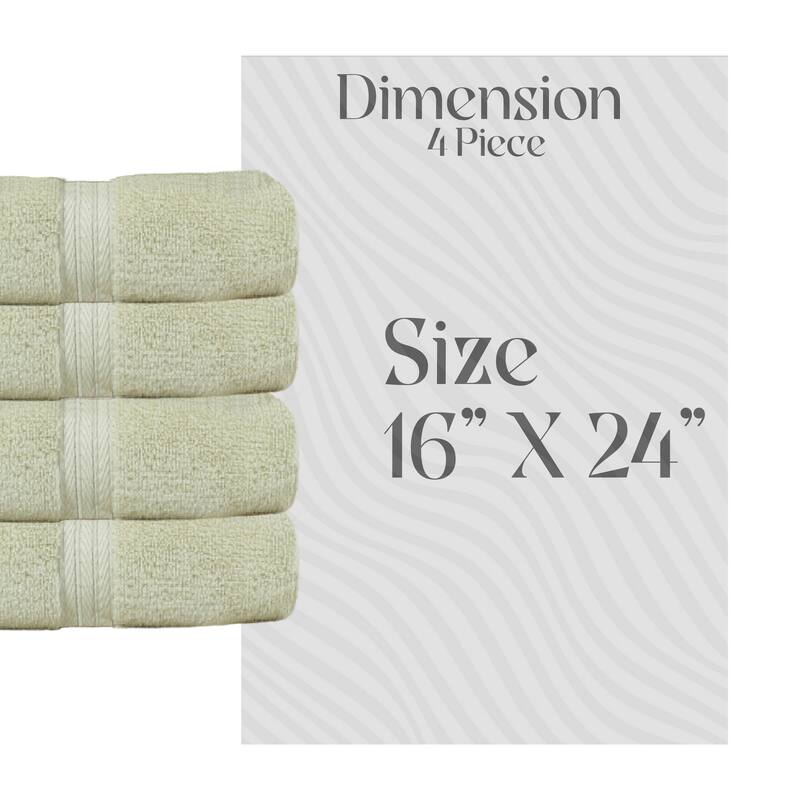 Home Weavers Elegance Essentials 550GSM Cotton Zero Twist Super Absorbent Hand Towel Set of 4