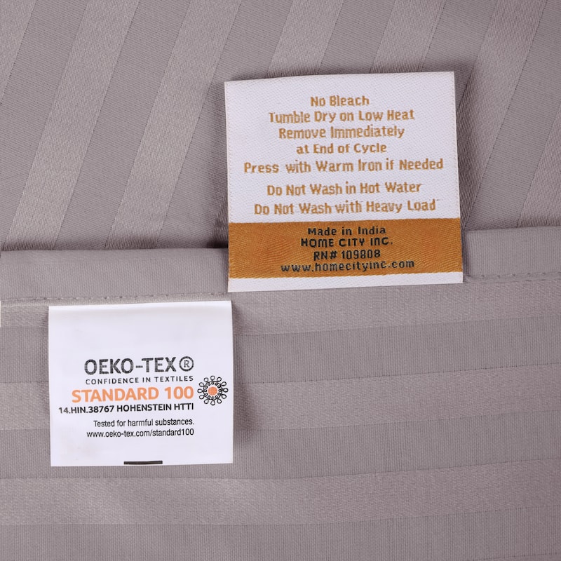 Superior Egyptian Cotton 300 Thread Count Stripe Deep Pocket 4 Piece Bed Sheet Set