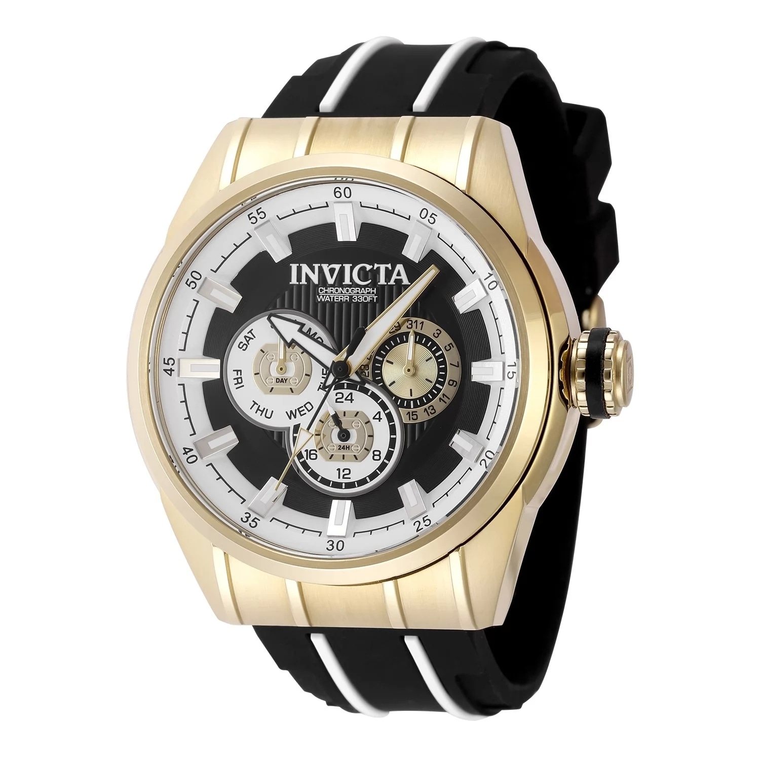 Invicta Men's 49055 Speedway Quartz Chronograph White, Black Dial Watch