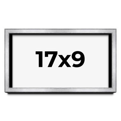 17x9 Shadow Box Frame Silver | 1.375 Inches Deep Real Wood