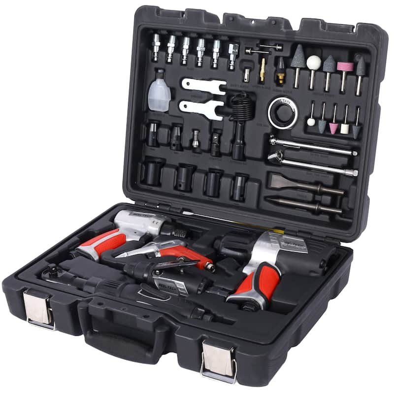 44-Piece Professional Air Tool Accessory Kit with Storage Case - 16"Lx10"Wx5"H