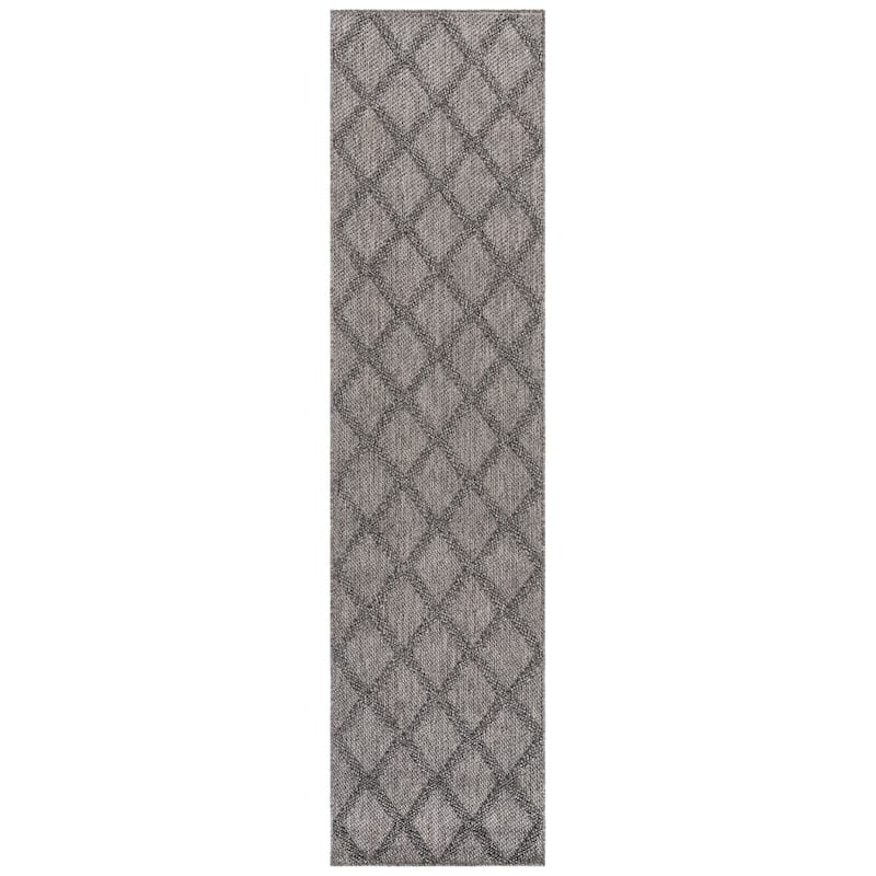SAFAVIEH Highland Inesa Trellis Rug - 2'2" x 9' Runner - Charcoal/Grey