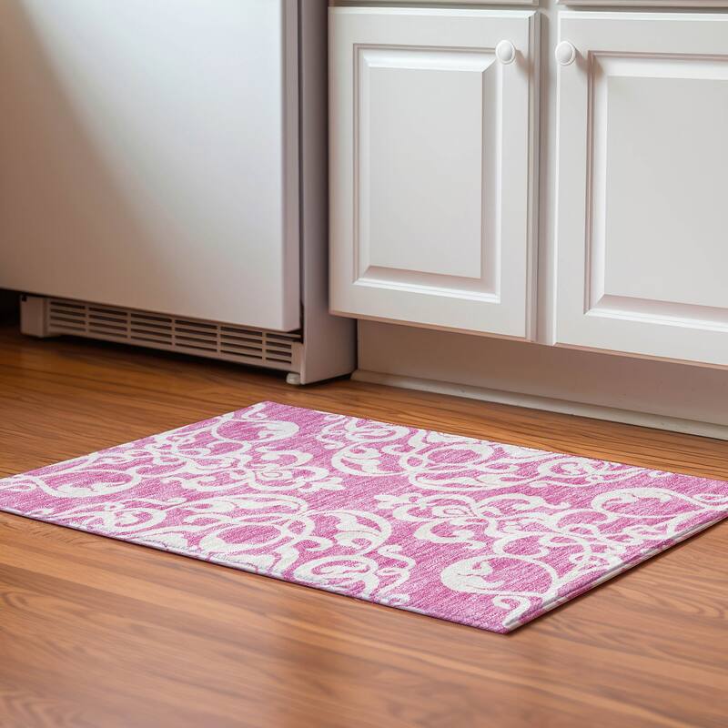 Premium Washable Super Soft Traditional Prince Mayfield Rug - Blush - 1'8" x 2'6"