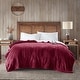 preview thumbnail 28 of 37, Woolrich Plush to Berber Heated Blanket 7-Color Options Full - Garnet