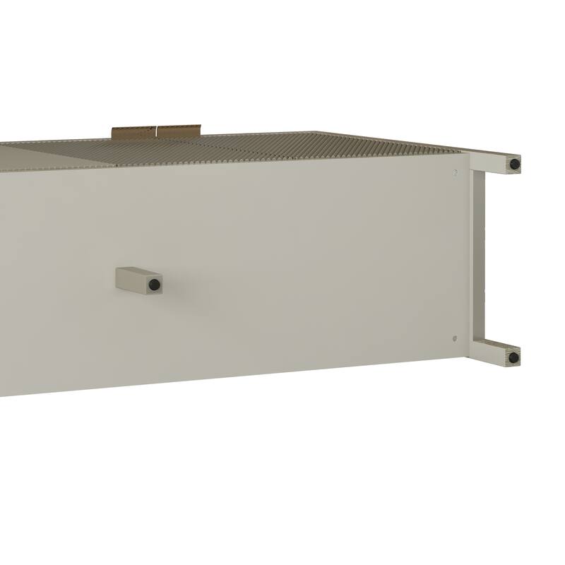 Sideboard Buffet Cabinet with 4 Doors, Console Table with Adjustable Shelves, Storage Cabinet with Wooden Legs