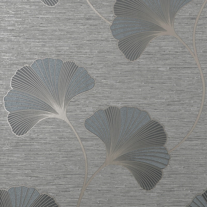 Miya Grey Ginkgo Wallpaper