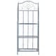 preview thumbnail 6 of 44, SAFAVIEH Amaris Victorian Wrought Iron 4-Tier Outdoor Bakers Rack. - 25 in. W x 15 in. D x 63 in. H
