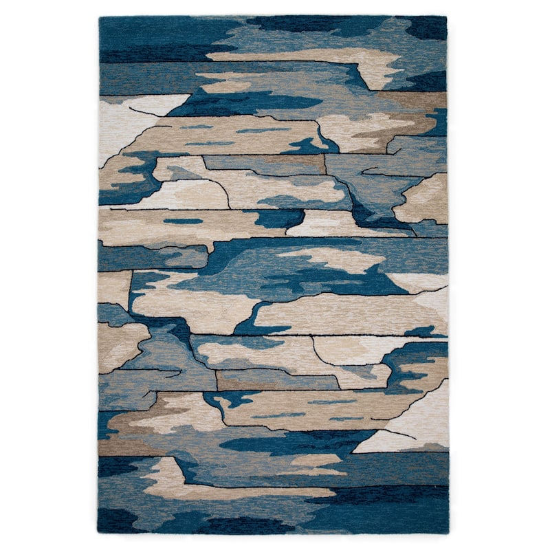 Domani Trails Hand-Made Indoor / Outdoor Abstract Peaks Area Rug - 3'3" x 5'3"