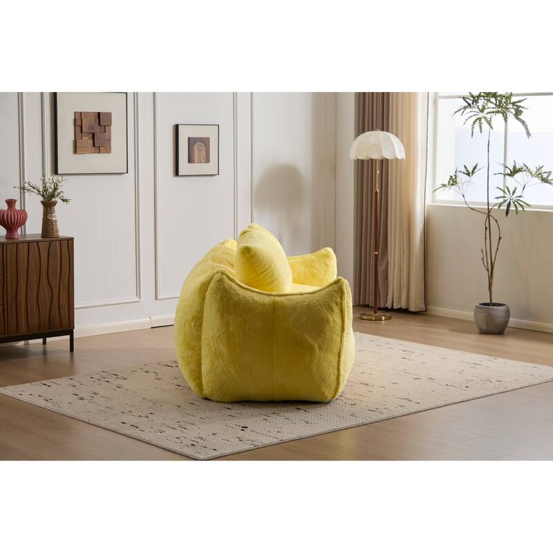 Oversized Bean Bag Sofa Reading Chair, 2-Seater Giant Bean Bag Couch with Pillows, Loveseat Chaise Lounge Sofa Chair