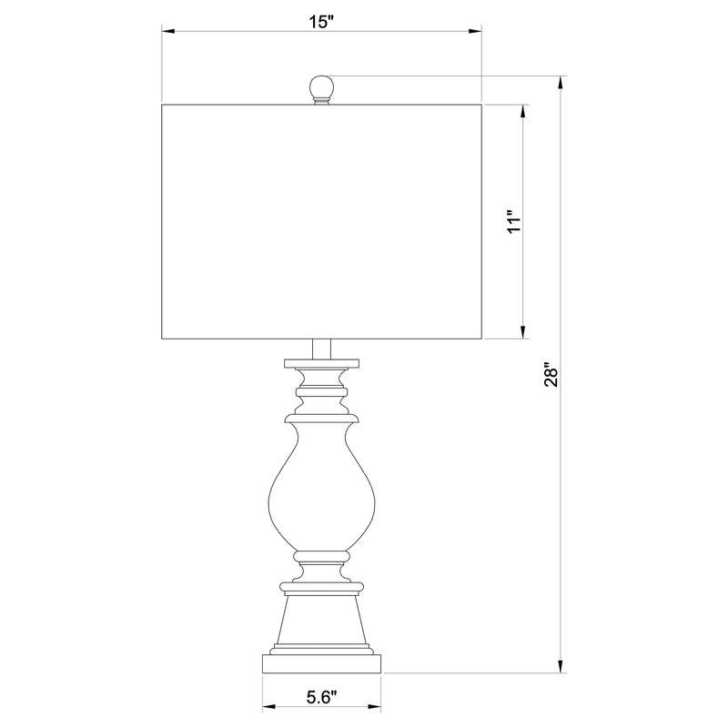 Brie 28-inch Drum Shade Gourd Table Lamp Antique Gold