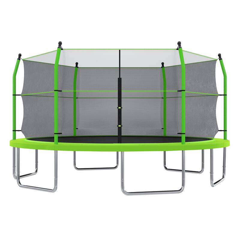 16ft Trampoline with Ladder and Enclosure Net for Kids and Adults, Heavy-duty 16' Outdoor Trampoline for Backyard