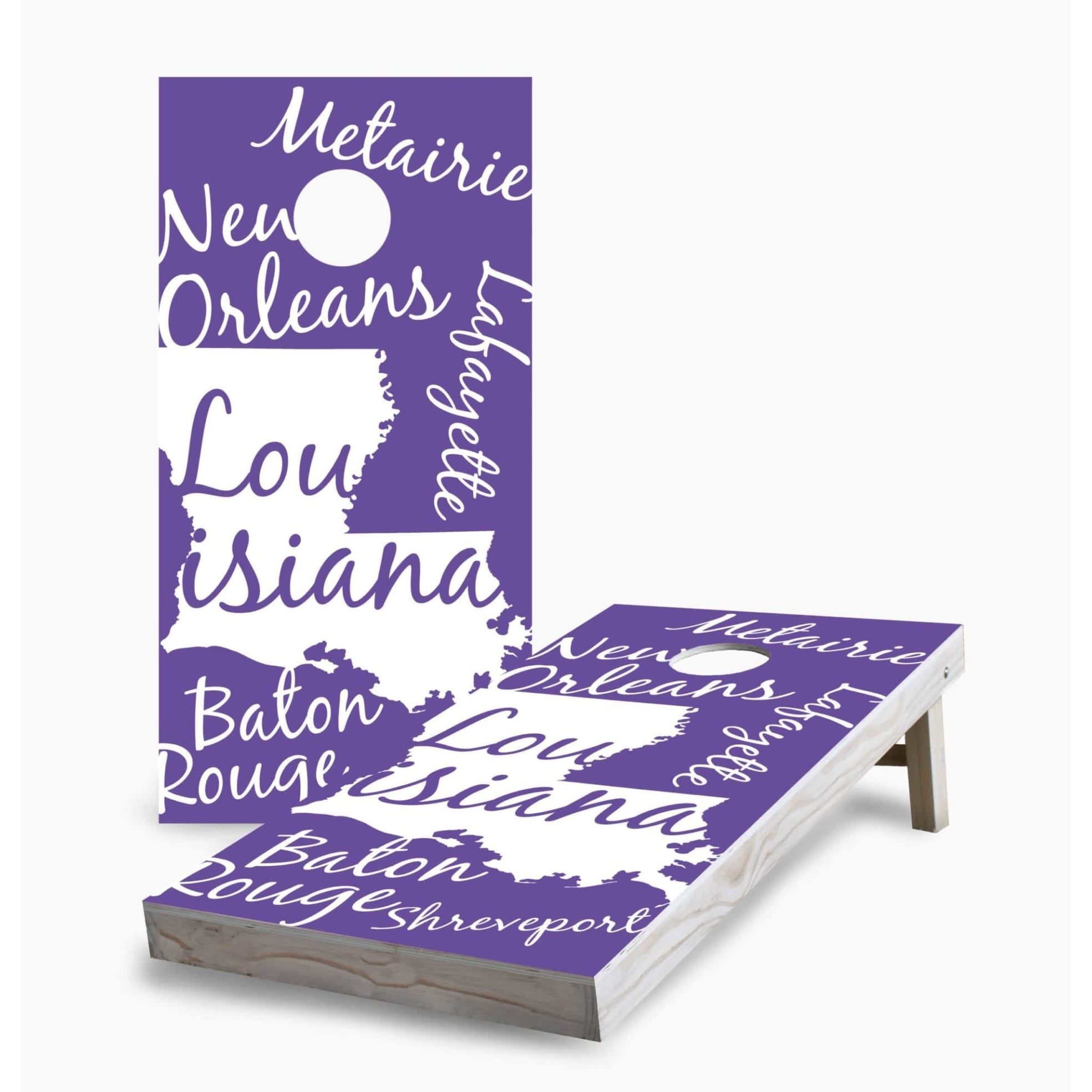 Louisiana State Pride Regulation 2x4 Cornhole Game Set