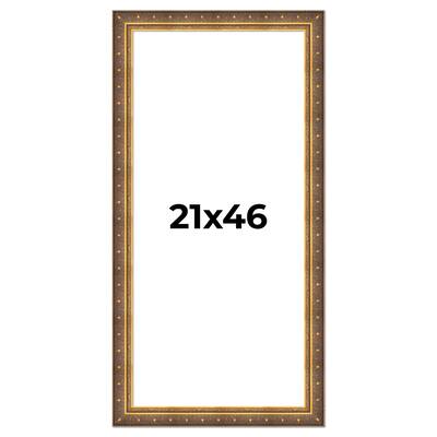 21x46 Frame Vintage Gold Solid Wood Picture Frame | 2.5 Inch Moulding