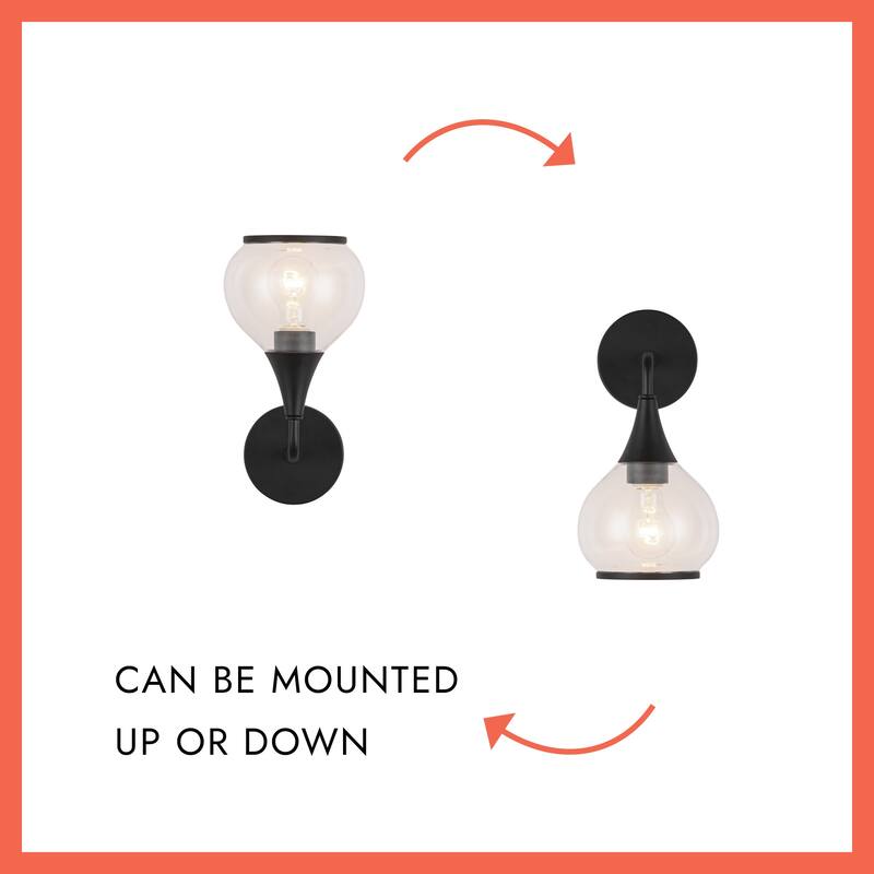 Alora Lighting WV524006CL Hazel 13" Tall Bathroom Sconce with Clear